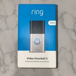 Ring Smart Home Security Device in White and Blue